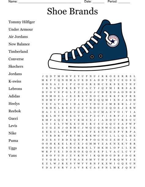 athletic shoe brand crossword.